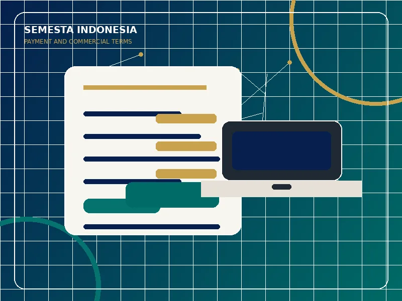 Dokumen komersial untuk ketentuan pembayaran dan penawaran Semesta Indonesia