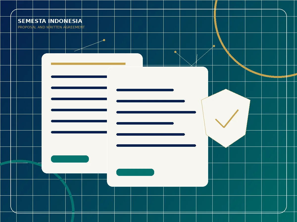 Peninjauan proposal tertulis untuk ketentuan layanan Semesta Indonesia