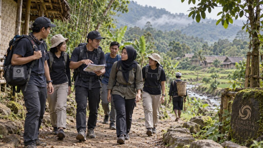 Trip Baduy Dalam bersama Semesta Indonesia dengan persiapan rute, trekking, dan pengecekan akses di kawasan Kanekes Banten