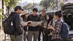 Trip Baduy dari Jakarta bersama Semesta Indonesia dengan persiapan keberangkatan, transportasi, dan koordinasi peserta